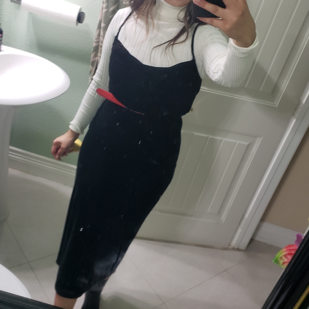 ZARA Black Velvet Dress